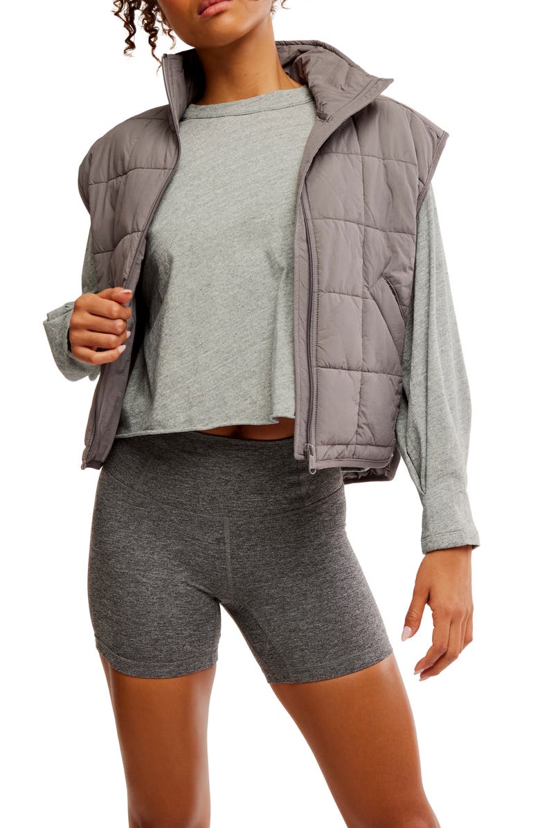 Free People FP Movement Never Better Heathered Bike Shorts, Alternate, color, 