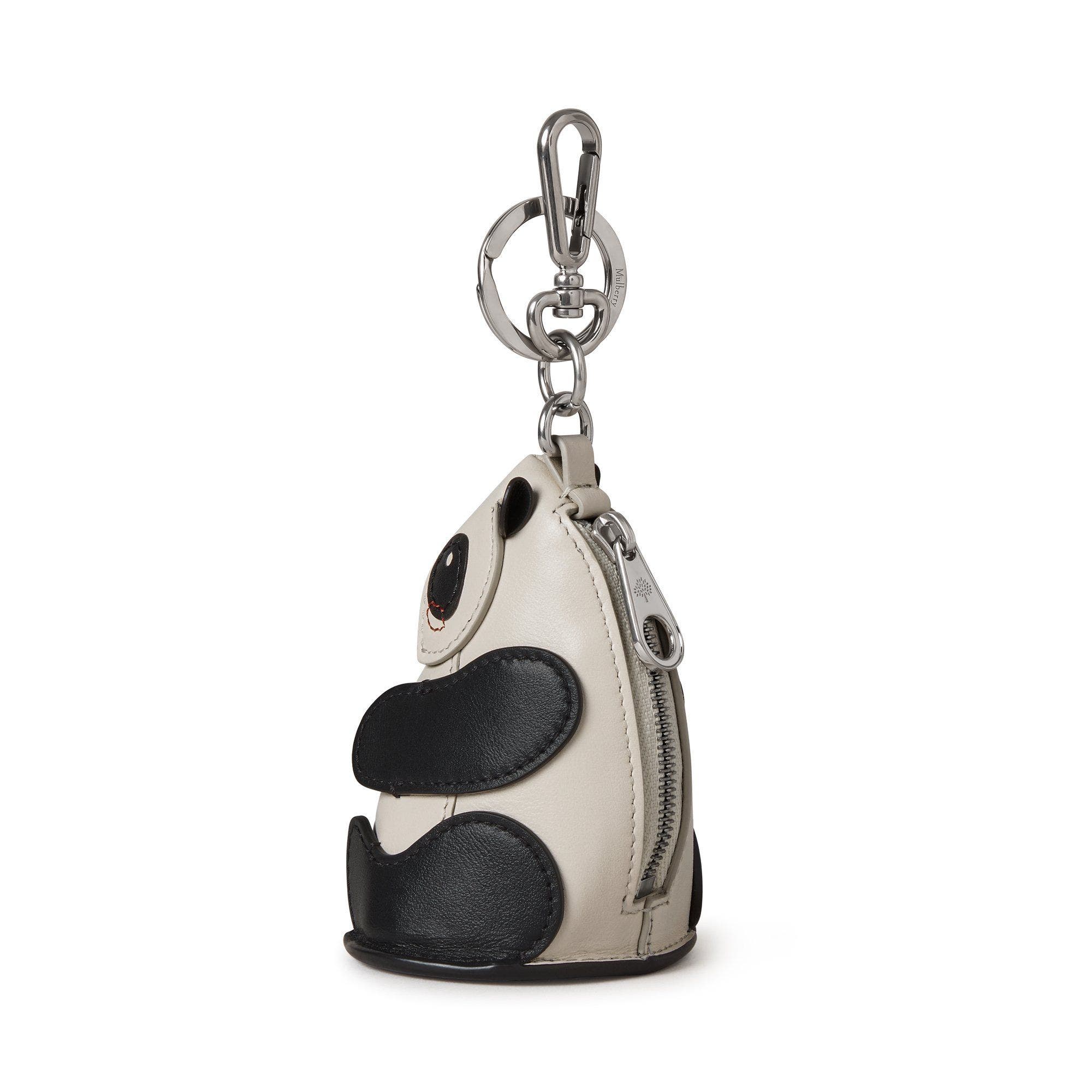 Mulberry Panda Case Keyring, Alternate, color, Black-Eggshell