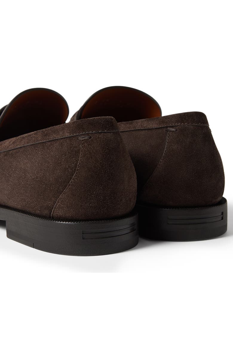 ZEGNA Suede Driving Loafer, Alternate, color, Dark Brown