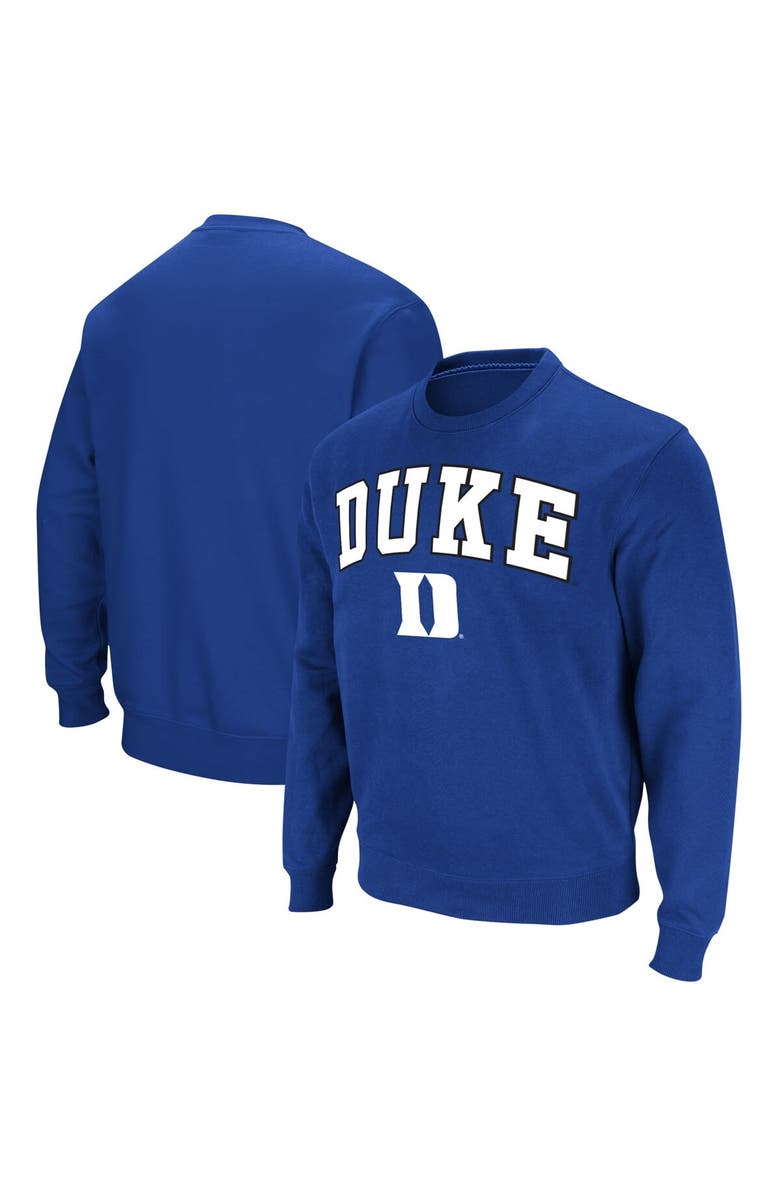 COLOSSEUM Men's Colosseum Royal Duke Blue Devils Arch & Logo Pullover Sweatshirt, Main, color, Royal