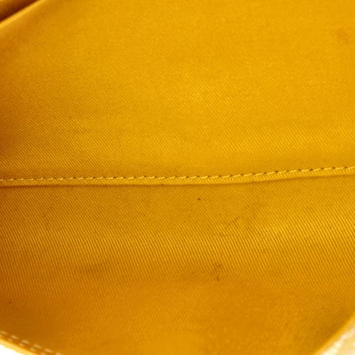 Pre-owned Goyard Goyard Monte Carlo Clutch With Strap Coated Canvas Pm In Yellow
