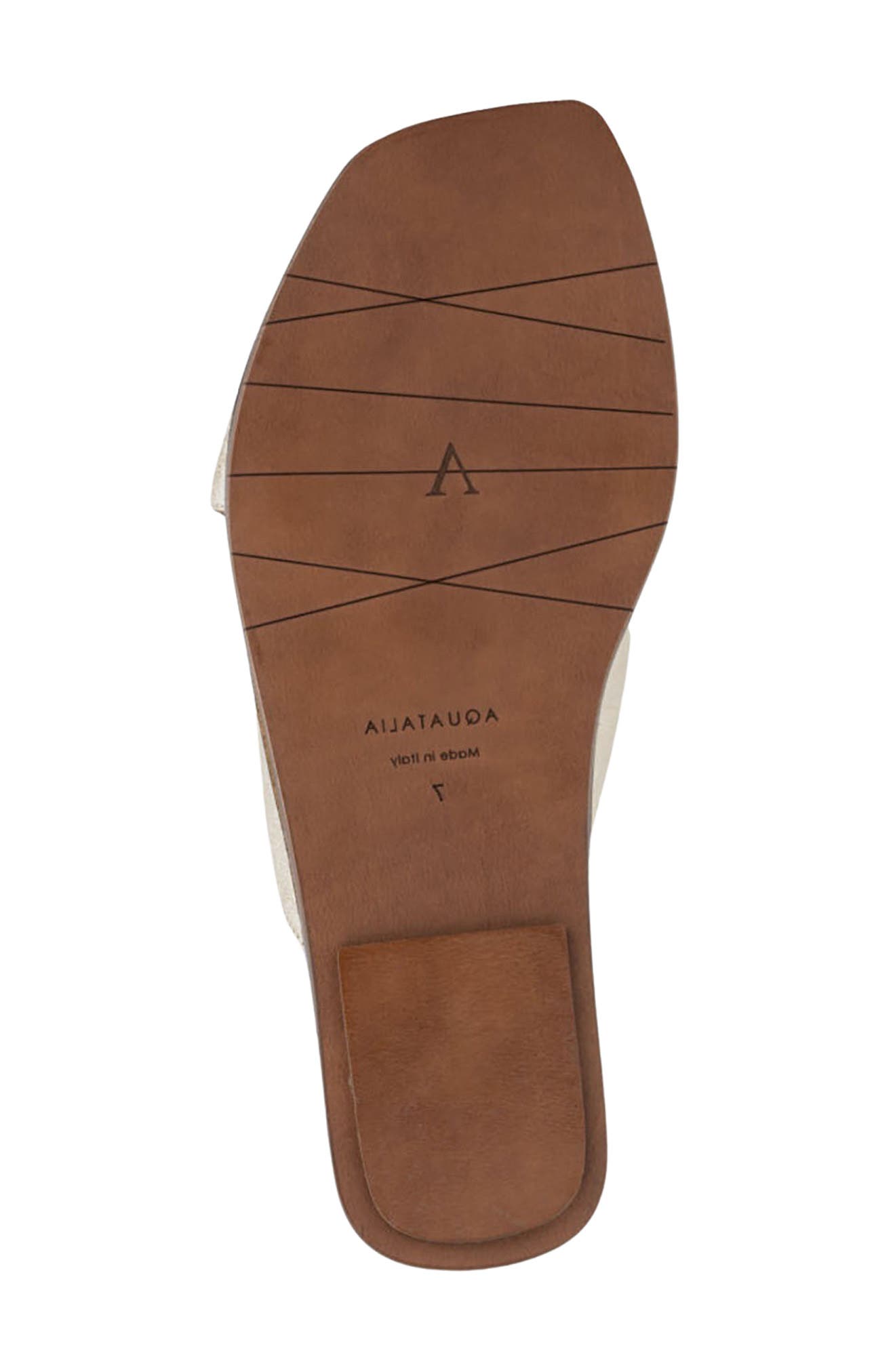 Aquatalia Britt Water Repellent Slide Sandal, Alternate, color, Platino