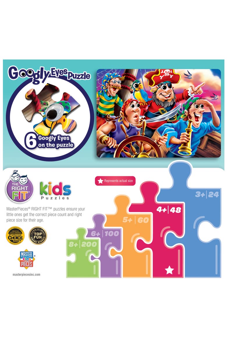 Googly Eyes Pirates 48 Piece Puzzle, Alternate, color, Multicolor