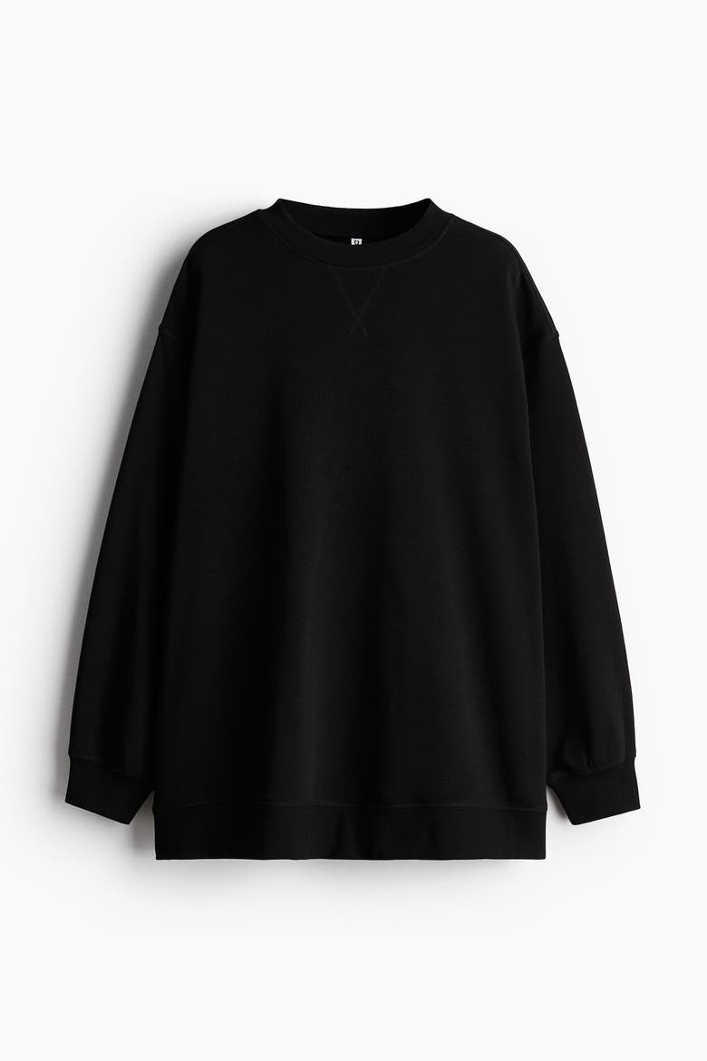 Oversized Sweatshirt, Alternate, color, Black