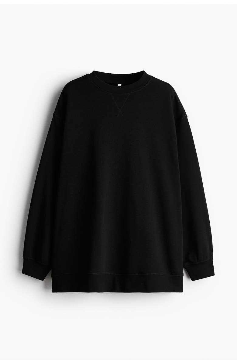 H&M Oversized Sweatshirt, Main, color, Black