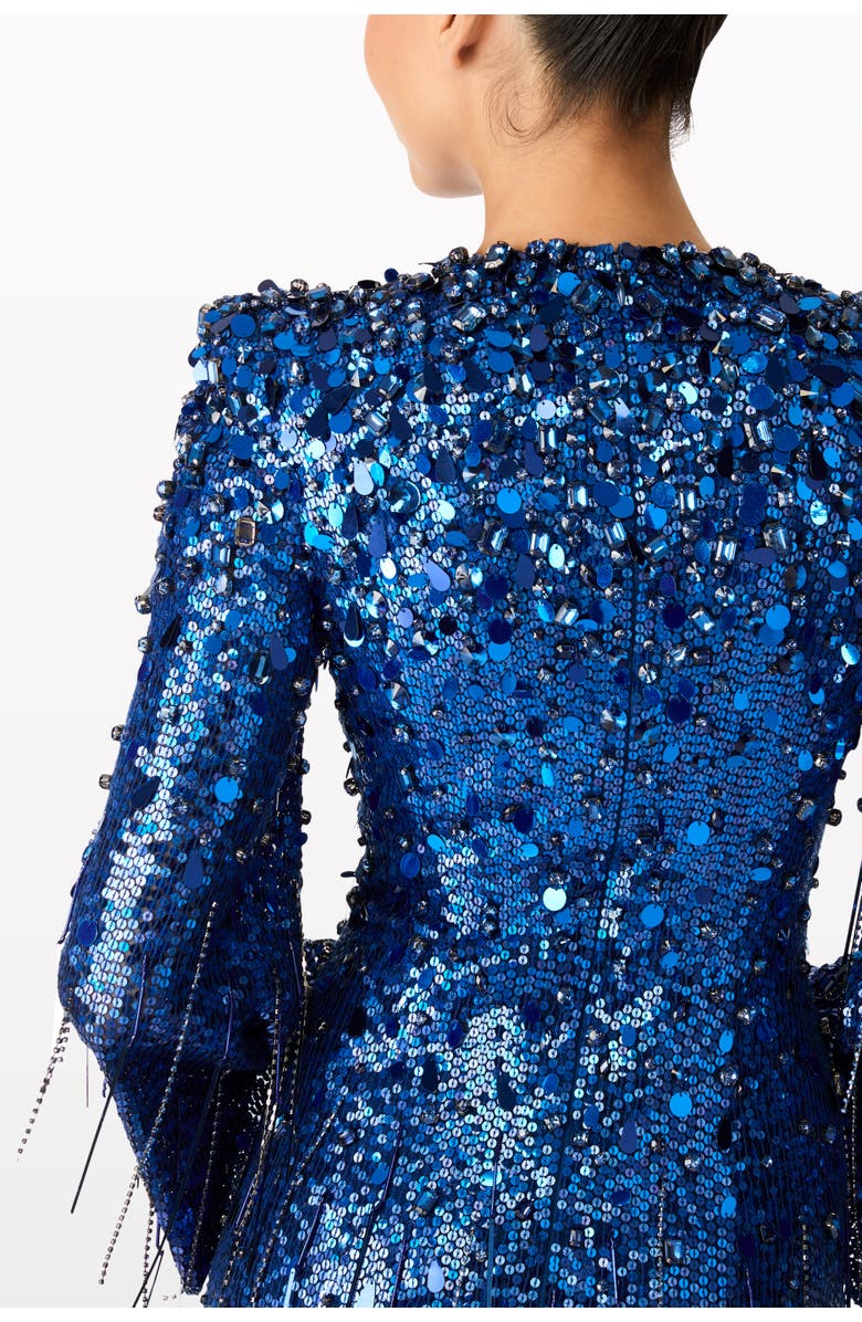 Jenny Packham Phara Dress, Alternate, color, Delta Blue