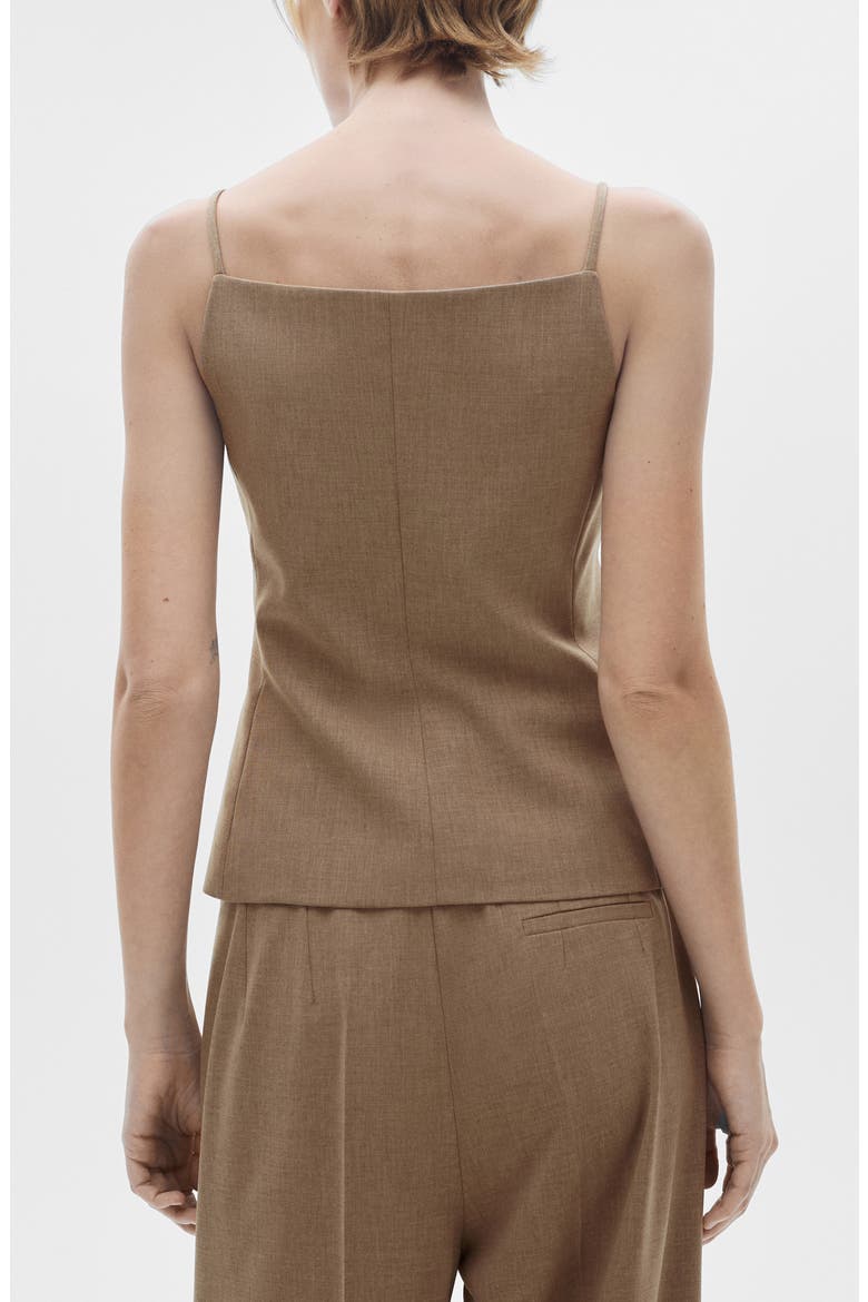 Front Button Vest, Alternate, color, BROWN