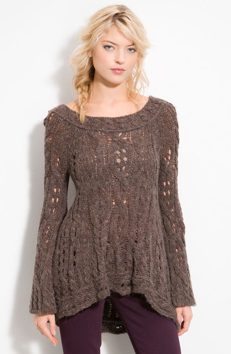 Free People 'Cable Fluted' Pullover, Main, color,