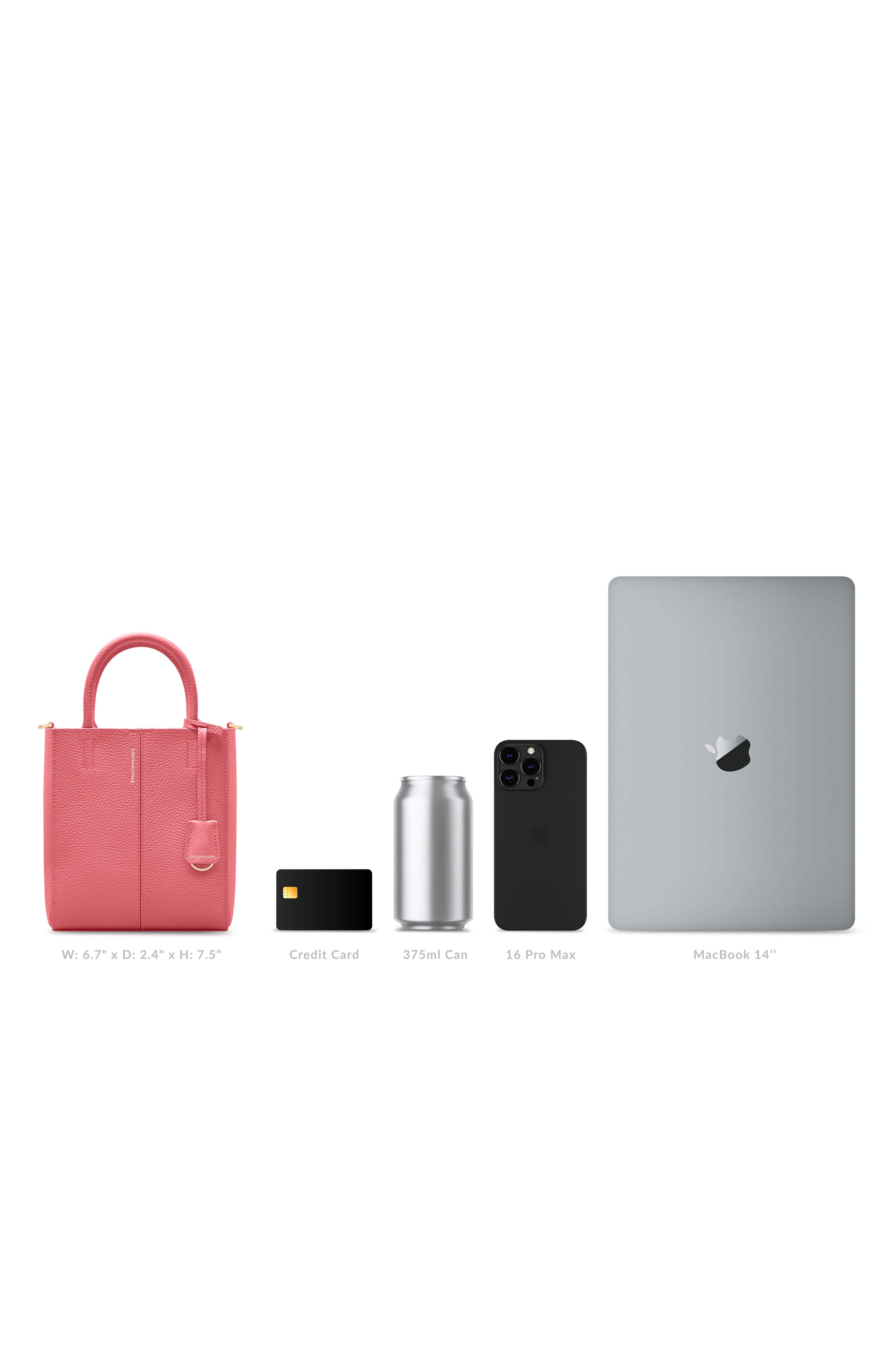 Mini Leather Soft Tote, Alternate, color, Candy Sandstone