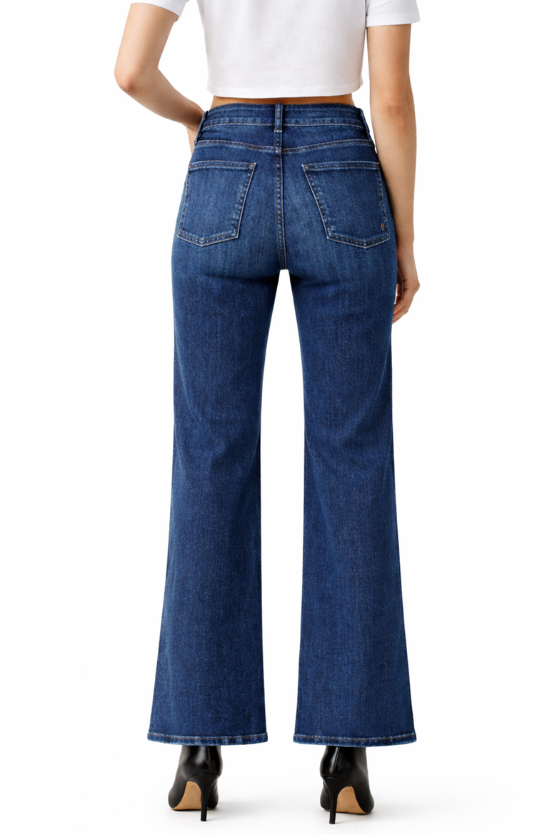 Katie High Rise Classic Flare Jeans, Alternate, color, Piper Blue