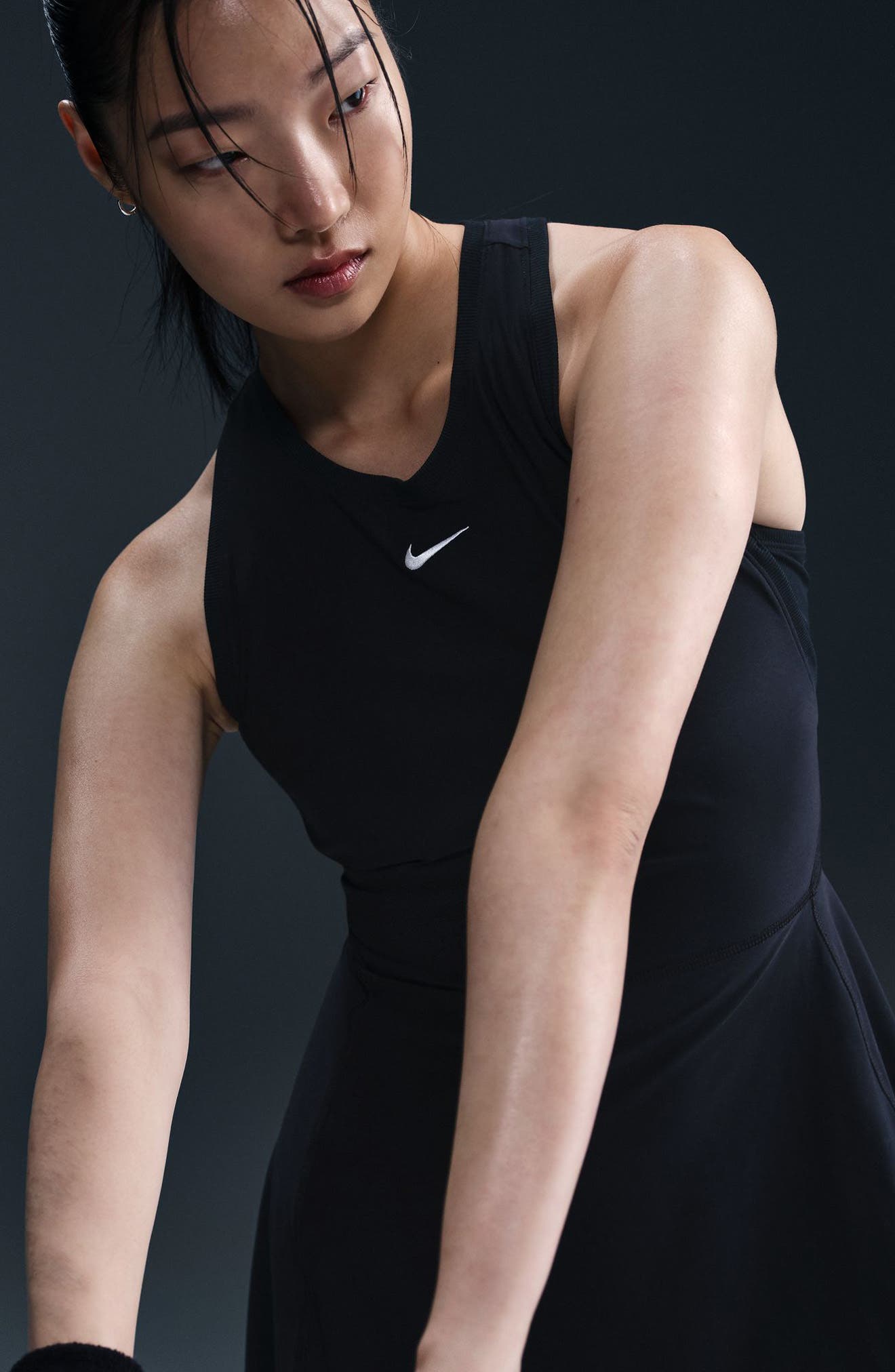 nike black tennis dress U.S. Open: Maria Sharapova's black Nike tennis dress is a game changer