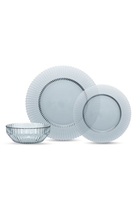Archie 12-Piece Glass Dinnerware Set