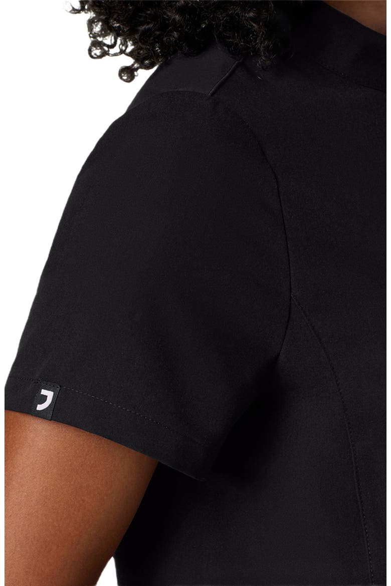 Savi Women's 1-Pocket Classic Banded Collar Scrub Top, Alternate, color, Black