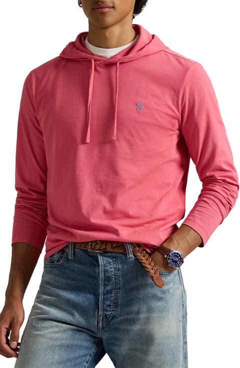 Long Sleeve Cotton Jersey Hooded T-Shirt