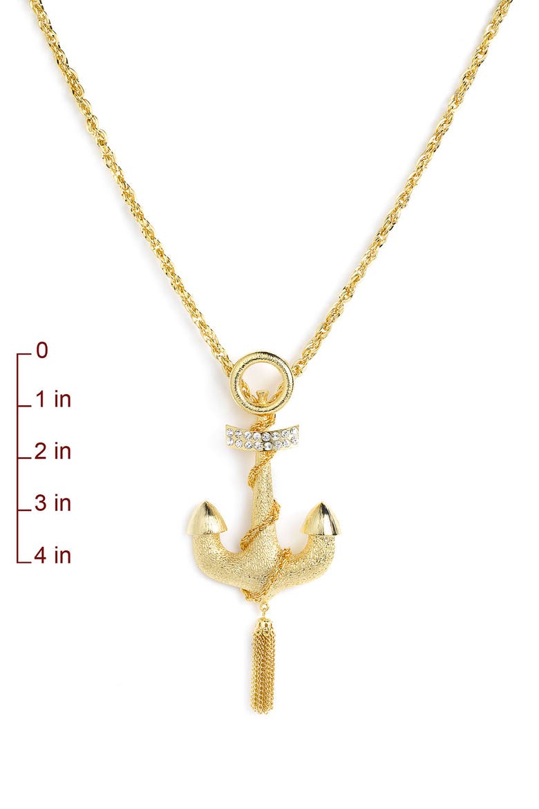 Design Group Anchor Pendant Necklace, Alternate, color, GOLD