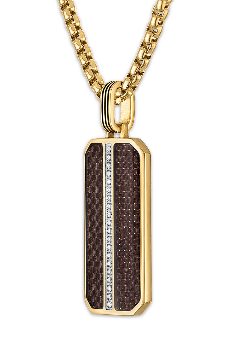 Esquire Diamond Dog Tag Pendant Necklace, Alternate, color, Gold