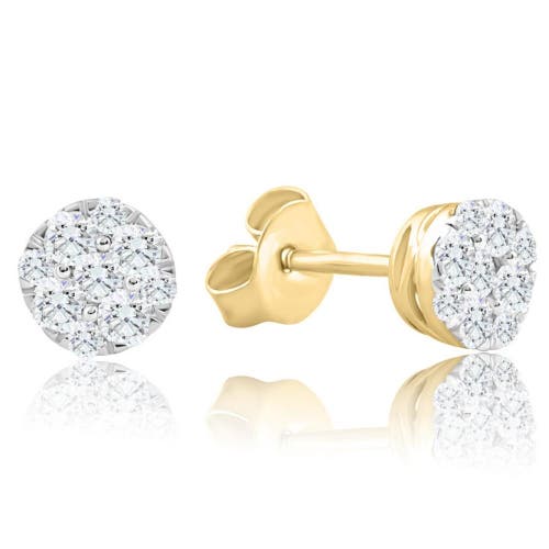 Bliss Diamond 1/2ct Tw Round Cut Diamond Pave Studs Lab Grown 10k Gold Earrings