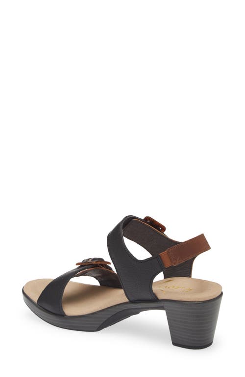 Naot Mode Sandal In Saddle/black/khaki