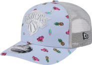 New Era Men's New Era Light Blue/Gray New York Knicks Adventure Aloha Pattern 9SEVENTY Stretch-Snap Hat