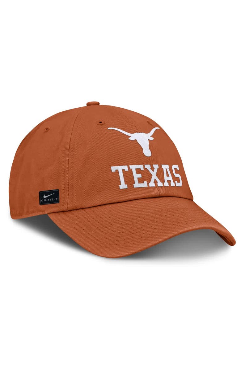 Nike Men's Nike Texas Orange Texas Longhorns 2025 Sideline Club Adjustable Hat, Main, color, 