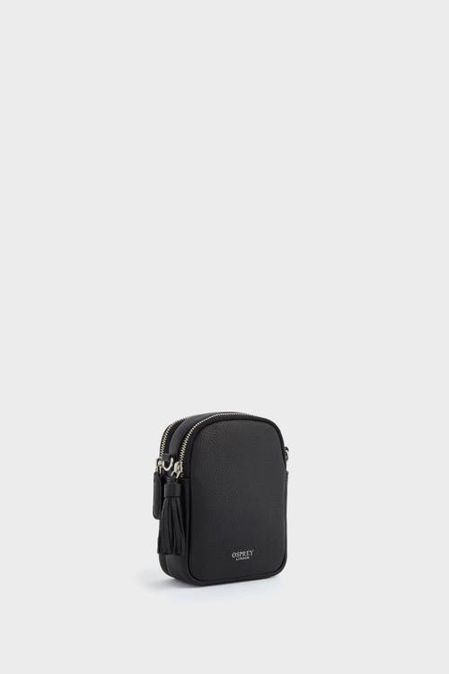 Osprey London The Stella Leather Phone Bag In Black