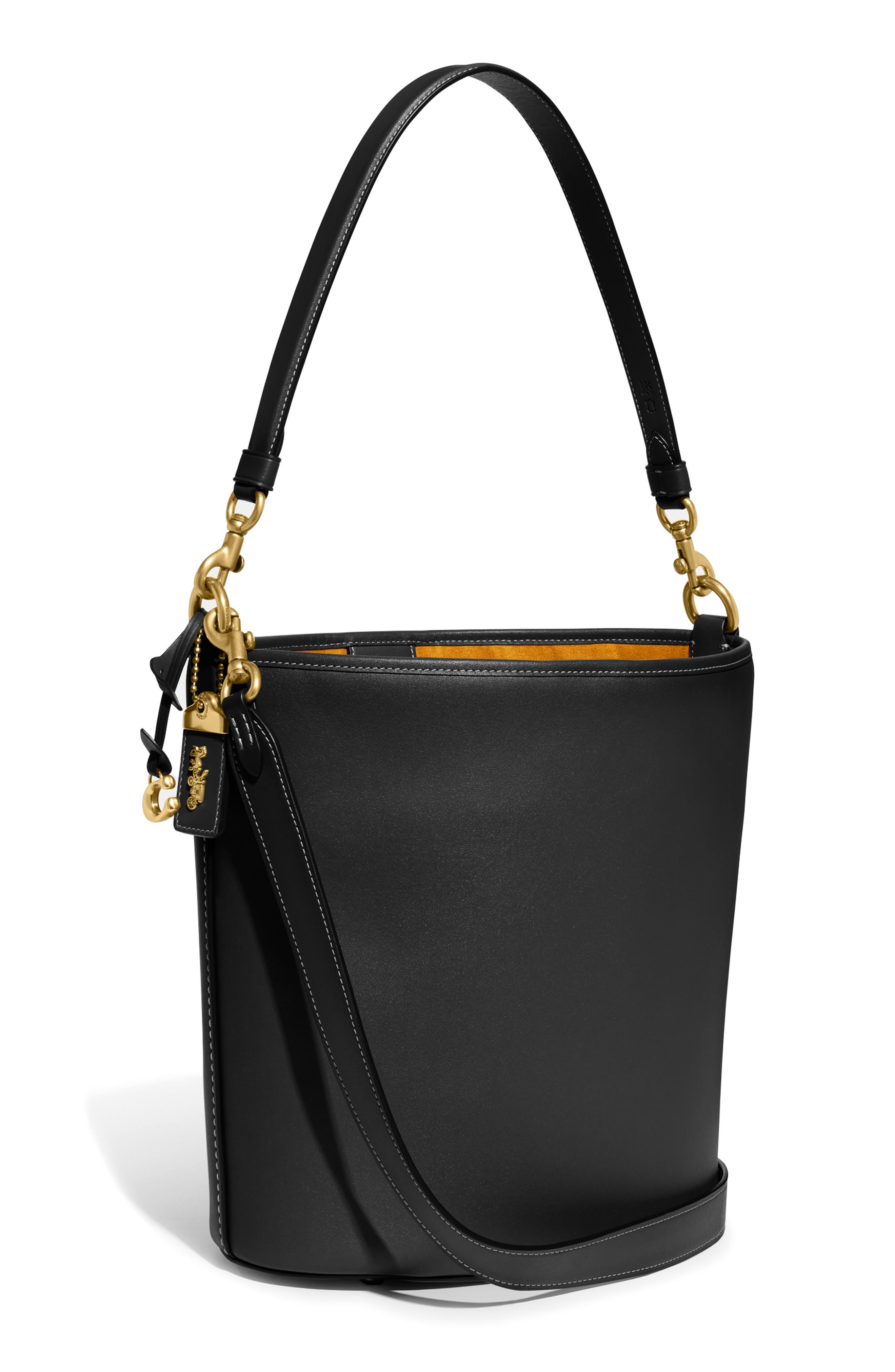 COACH Dakota Glovetanned Leather Bucket Bag, Alternate, color, 
