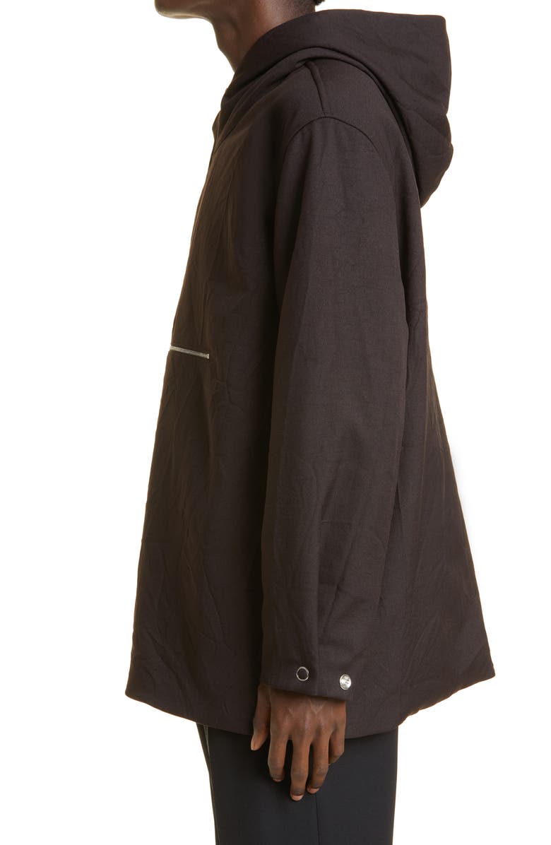 Jil Sander Half Zip Hooded Jacket, Alternate, color, 