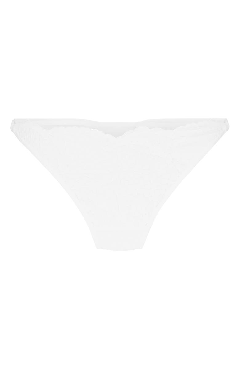 Hunkemöller Whitney High Leg Thong, Alternate, color, Snow White