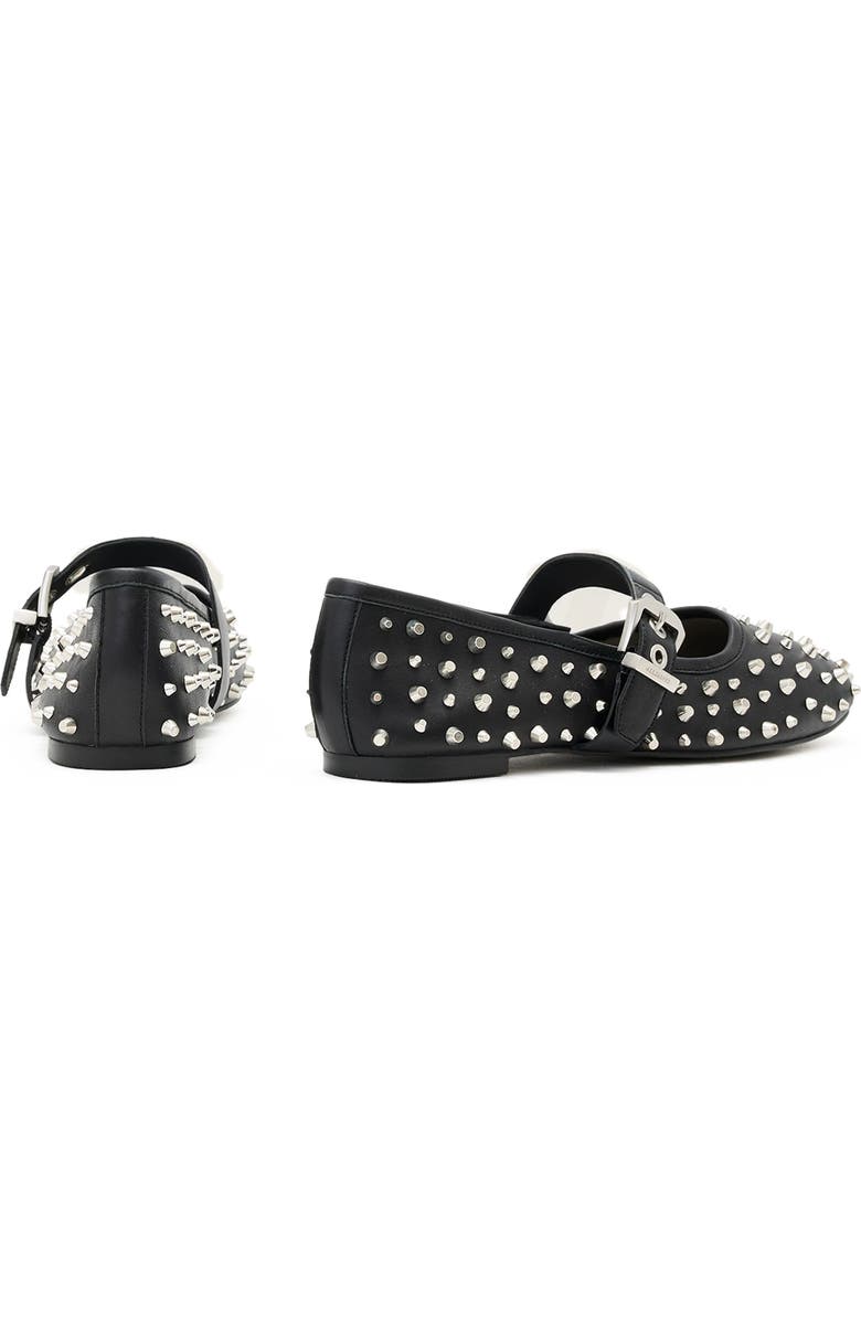 AllSaints Holly Stud Mary Jane Flat, Alternate, color, Black
