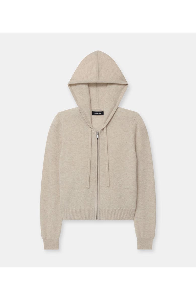 NAADAM Signature Cashmere Cropped Hoodie, Alternate, color, Oatmeal
