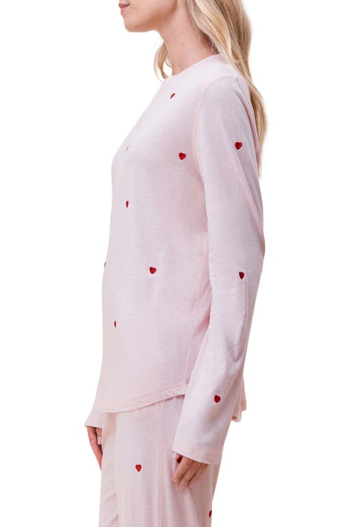 PAPINELLE PAPINELLE JADA EMBROIDERED HEARTS ORGANIC COTTON PAJAMAS