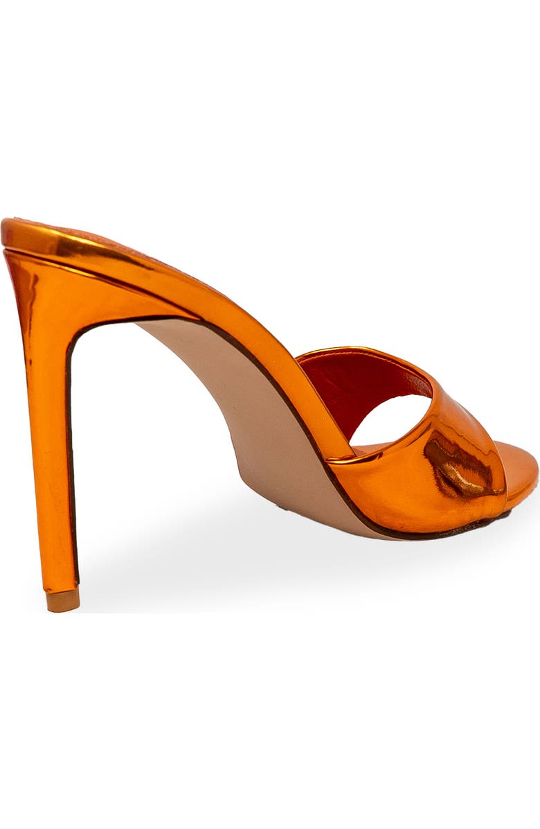 CHASE AND CHLOE Slide Stiletto Sandal, Alternate, color, Orange Mirror