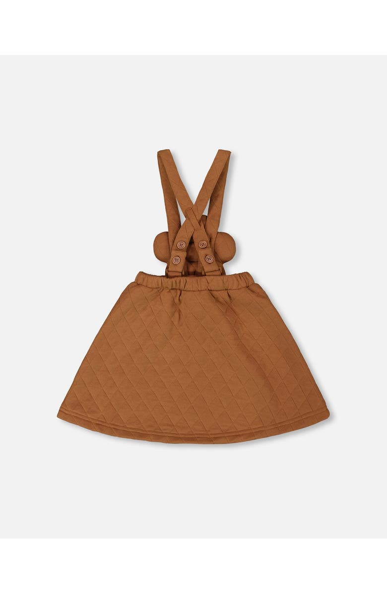 Deux par Deux Quilted Overall Dress, Alternate, color, Mocha