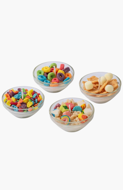 Southlake Gifts Mini Mix Cereal Bowl Scented Soy Aromatherapy Candles In Multicolored Pastel