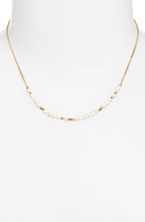 Nordstrom Demi Fine Freshwater Pearl Necklace In Gold