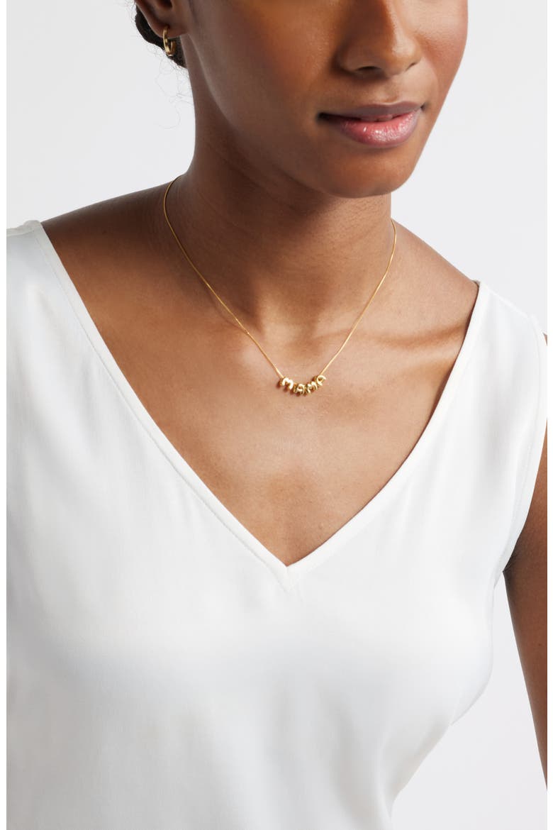 Demi Fine Bubble Mama Pendant Necklace, Alternate, color, 14K GOLD PLATED