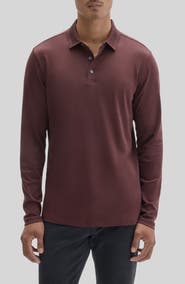 Robert Barakett Georgia Long Sleeve Pima Cotton Polo