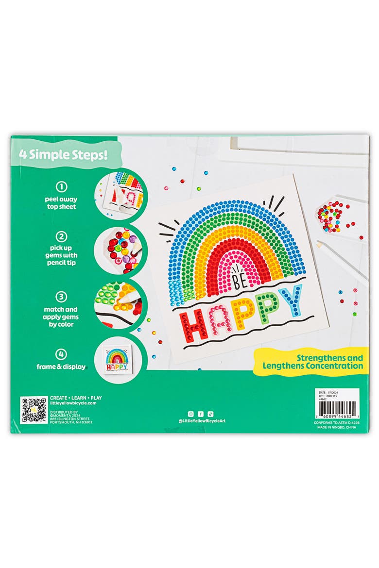 Rainbow & Blooms Gem Art Kit 1100+ Pc Set, Ages 6+, Alternate, color, Multicolored