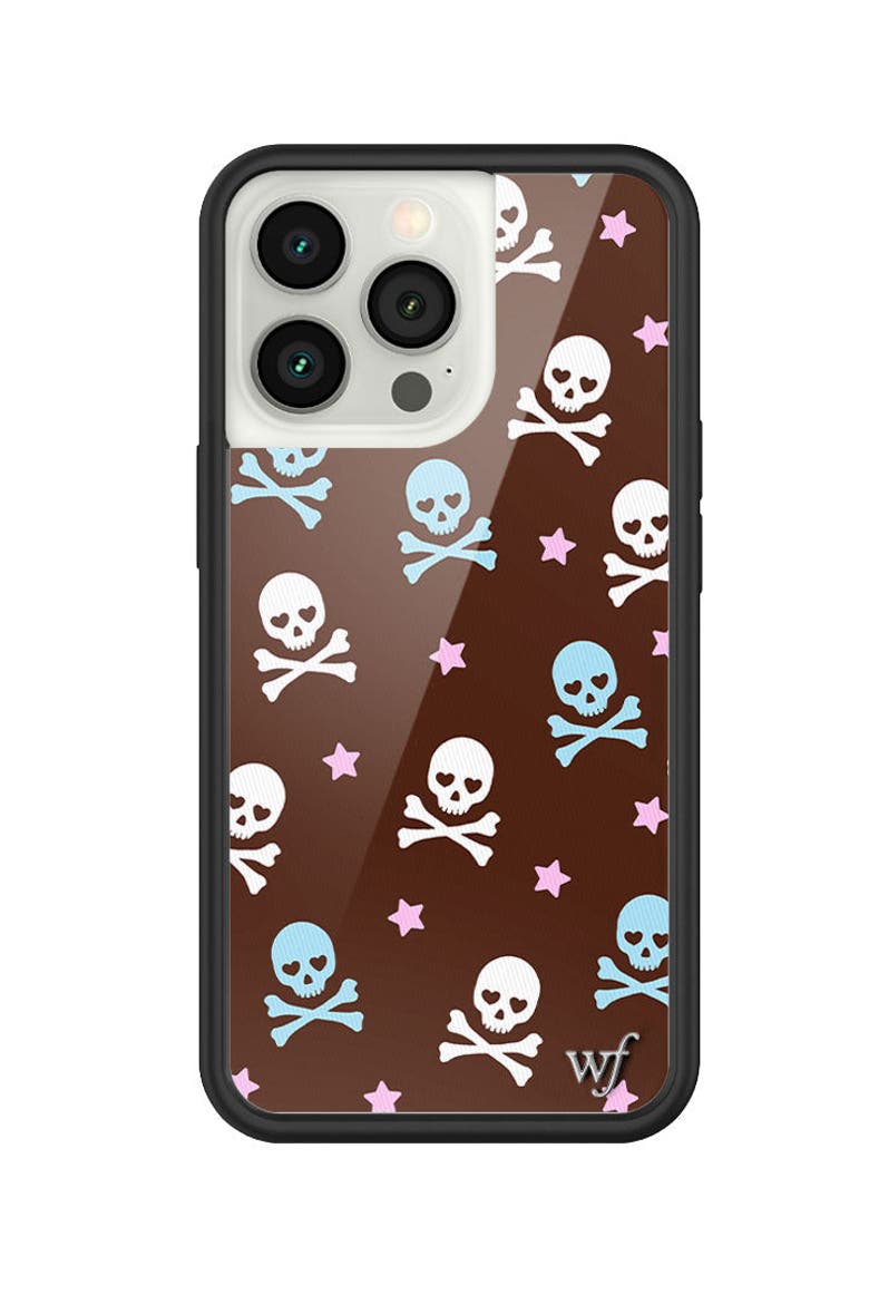 Crossbones iPhone Case, Alternate, color, Brown