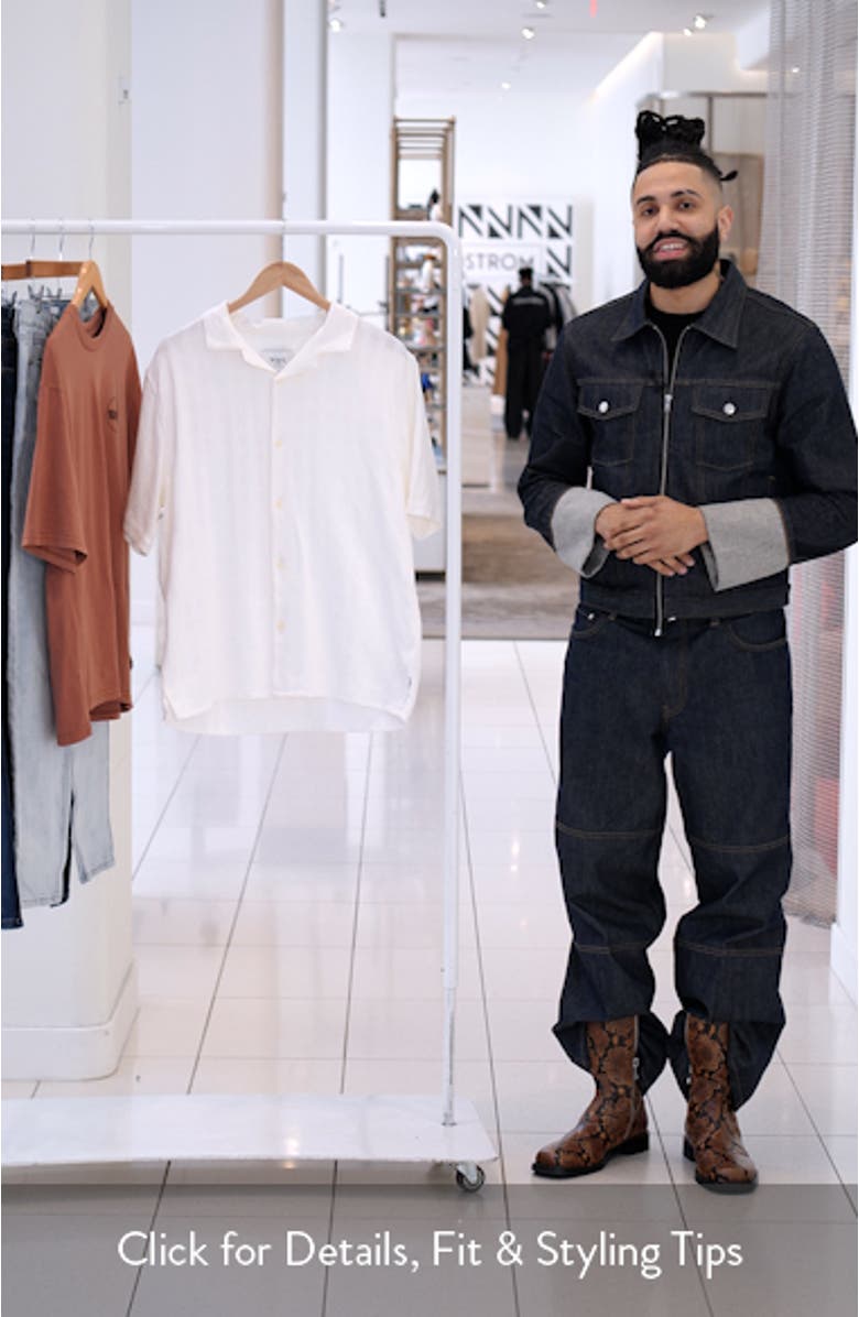 Didicot Open Weave Cotton Camp Shirt, sales video thumbnail