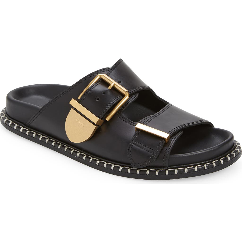 Chloé Rebecca Slide Sandal In Black