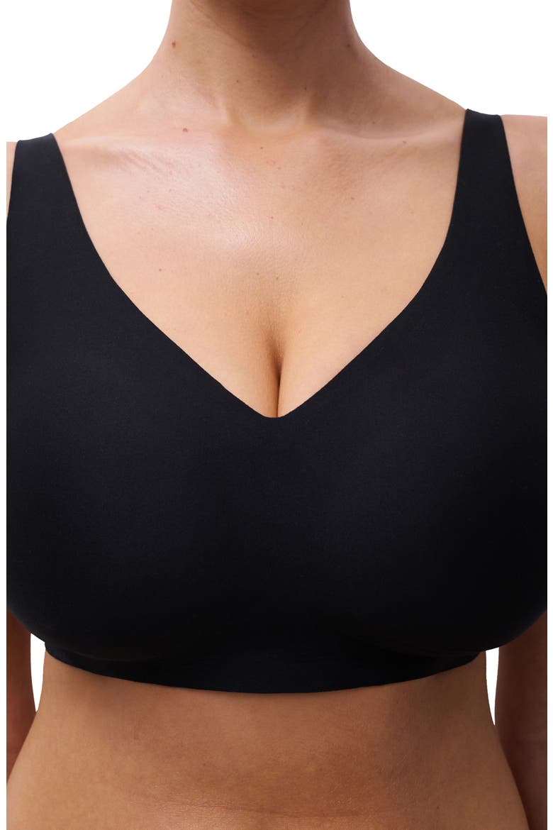 Softstretch Power V-Neck Wireless Bra, Alternate, color, BLACK