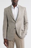 Peter Millar Hyperlight Soft Windowpane Check Linen & Wool Sport Coat
