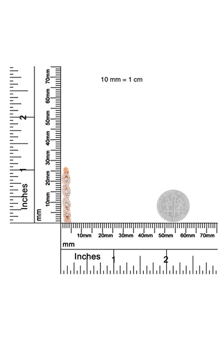 Haus of Brilliance 10K Rose Gold 1 cttw Diamond Hoop Earring, Alternate, color, Pink