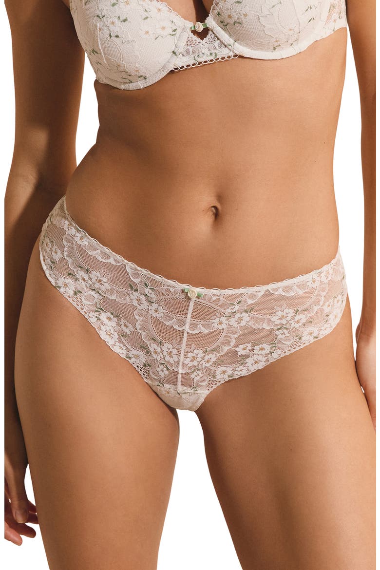 Bouquet Cheeky Hipster Briefs, Main, color, WHITE MULTI