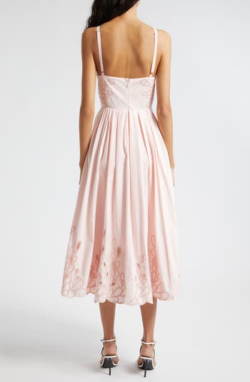 Maude Braid Detail Cotton Midi Dress