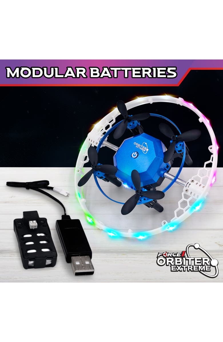 Force1 Obiter Extreme RC Aerial Drone with 360 Spins, Alternate, color, Blue