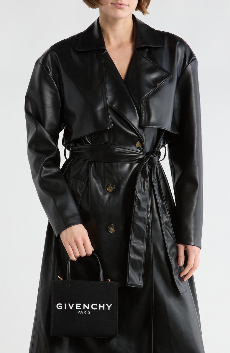 Givenchy Mini Canvas G-Tote, Alternate, color, Black