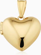 Oradina 14K Yellow Gold Lock It Up Heart Locket