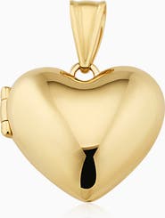 Oradina 14K Yellow Gold Lock It Up Heart Locket